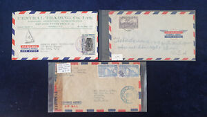 Costa Rica Selection of Three Air Mail Letters #8478