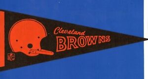 VINTAGE  Cleveland Browns  NFL TEAM  MINI PENNANTS, 1960-70's (5x12)