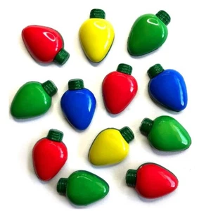 Juego de botones de luces de Navidad - chatarra de costura artesanal - botones de Shelly - Imagen 1 de 2