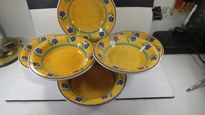 Quadrifolio Italy VINTAGE STONEWARE CHINA SOUP SALAD BOWLS SET 6 MADE IN ITALY - Picture 1 of 8