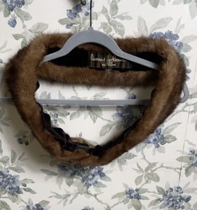 Vintage Auman And Werkmeister Mink Stole Collar - Picture 1 of 8