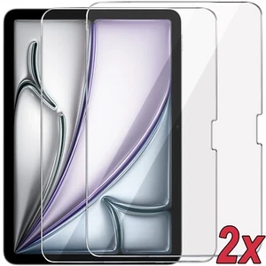 2x 9H Panzerfolie Glas für iPad Air 13 M3 2025/M2 2024 Schutzfolie HD Klar - Afbeelding 1 van 7