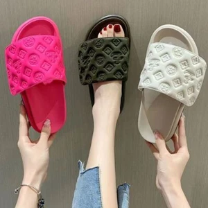SEÑORAS MUJERES VERANO CORREA PLANA DESLIZADORES MODA SANDALIAS SIN CORDONES ZAPATOS TALLA - Imagen 1 de 8