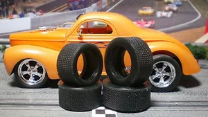 1/32 URETHANE SLOT CAR TIRES 2pr fit Carrera 1/32 HotRods - Picture 1 of 1