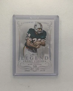2014 Panini National Treasures Football LEGEND SILVER #104 Larry Csonka 8/25 SP - Picture 1 of 7