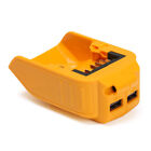 2 USB Phone Charger Adapter Li-ion Battery Power bank 12V/20V For Dewalt DCB090~