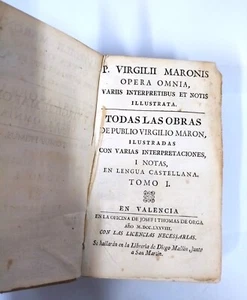VIRGILII MARONIS, OPERA OMNIA. Josef i Thomas de Orga - 1777.  4 tomos en 1 - Foto 1 di 10