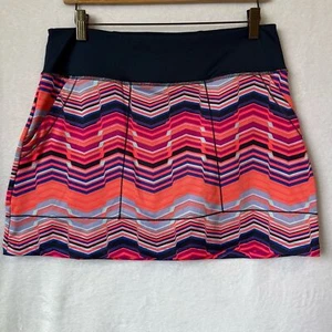 Title Nine Multicolored Athletic Tennis Skort Size Medium Stretch Preppy Golf - Picture 1 of 13
