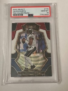 2022 Panini Select #179 Jalen Hurts Tri-Color Prizm #'d /199 PSA 10 Gem Mint 