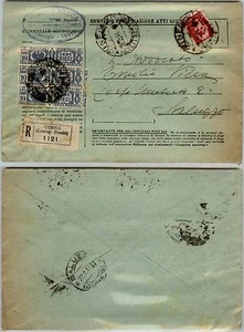 RSI-2L(255) Imperiale+blocco di tre Pacchi postali 10c(25)-Racc. CUNEO 26.2.1944 - Picture 1 of 1