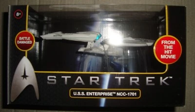 HOT WHEELS STAR TREK U.S.S.ENTERPRISE NCC-1701 BATTLE DAMAGED HIT MOVIE MATTEL - Immagine 1 di 4