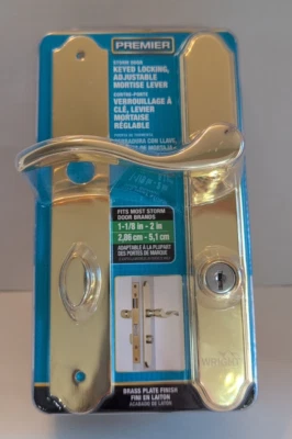 Wright Products VMT115PB Brass Serenade Style Mortise Lever Set Keyed Locking - Image 1 of 4