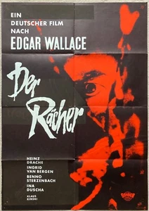 Edgar Wallace Der Rächer seltenes orig. EA - Plakat Heinz Drache Klaus Kinski - Bild 1 von 4
