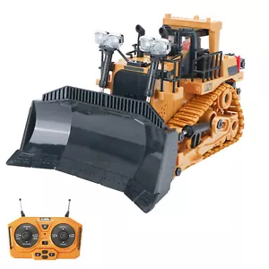 RC Bulldozer 1:24 2.4GHz 9CH Remote Control Bulldozer RC Construction Truck A6A4 - Picture 1 of 15