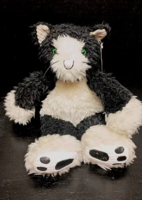 Vintage Rare Catnap Black & White Tuxedo Cat Plush 10" W/ Original Tags HTF - Image 1 of 4