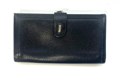 Cierre de billetera Bally completo de cuero granulado negro hecho en Italia Foto 1 de 4