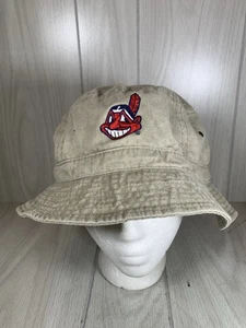 CLEVELAND INDIANS Bucket SOMBRERO ESTILO ARBUSTO gorra informal JEFE WAHOO Logo de colección - Imagen 1 de 9