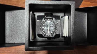 MoonSwatch Mission To Mercury Watch on Artem Sailcloth Strap - Image 1 of 4