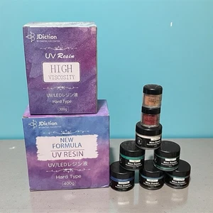 Lot of Mica Powder & JDiction Uv Hard Type Resin-Hippie Crafter, Chameleon-Craft - Picture 1 of 14