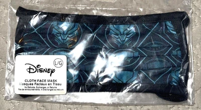 Disney Store BLACK PANTHER Cloth Face Mask Large Youth NEW - Image 1 of 4