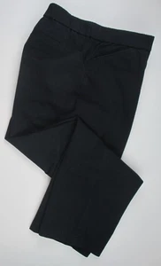 LANDS END Black Mid Rise Pull On Chino Ankle Pants Womens 8 NEW - Picture 1 of 6
