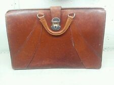 Vintage Victor leather luggage briefcase suitcase england