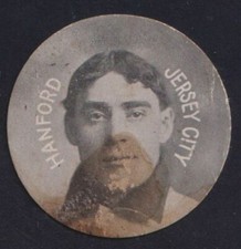 1909-11 E254 Colgans Chip CHARLIE HANFORD Jersey City Vintage Baseball Card