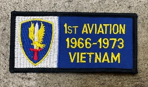 MILITARY PATCH- 1ST AVIATION-1966-1973-VIETNAM - 2"X4" - Picture 1 of 1