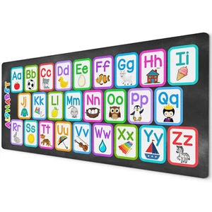 Alphabet Kids Learning Educational Children 90x40cm Large Desk Mat - Picture 1 of 6