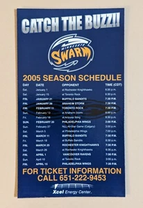 2005 Minnesota Swarm Lacrosse Magnet Schedule NLL 🥍🥍 - Picture 1 of 1