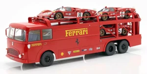 Norev 1/18 Scale 187702 - 1970 Fiat Bartoletti 306/2 Racing Transporter - red - Picture 1 of 12
