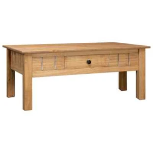 Coffee Table 100x60x45 Cm Solid Pine Wood Panama Range - Picture 1 of 9