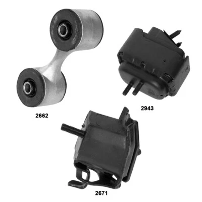 Conjunto de 3 peças de montagem de motor e transmissão para Oldsmobile Toronado 1988 V6-3.8L - Imagem 1 de 4