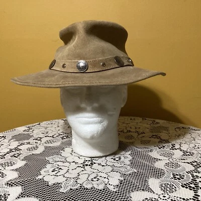 Шляпа Outback Buffalo Nickel Minnetonka размер L коричневая замша деревенская кожа - Изображение 1 из 4