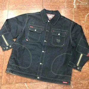 Men's Ecko Coated Blue Casual Denim Jacket NWT - Picture 1 of 3