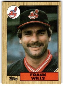 1987 Topps Baseball Cards Frank Wills Cleveland Indians #551