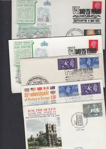 GB NZ VE Day Churchill special pks Covers FDC choice of 1970 1980 1985 1995 2020 - Picture 1 of 15