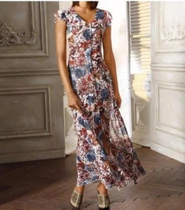 Maxivestido vestido de verano vestido Linea Tesini estampado floral Heine talla 34 38 NUEVO - Imagen 1 de 1