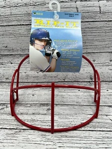 Rip-It Women's Softball Batters Helmet Face Guard with Hardware Scarlet Red - Picture 1 of 4
