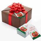 48-50 pièces étiquettes cadeau heureux conception de citrouille astuce ou traitement pour sacs à bonbons
