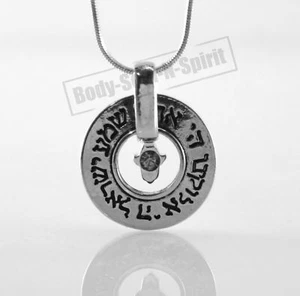 NOIR Pendentif AMULETTE HAMSA CHEMA ISRAËL Collier Bijoux Porte Bonheur Kabbale - Picture 1 of 1