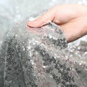 3mm mini SEQUIN Fabric 2W stretch Sparkling, Matt Or Irididescent 130cm wide - Picture 1 of 92