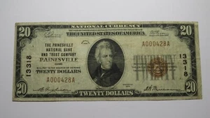$20 1929 Painesville Ohio OH National Currency Bank Note Bill Ch. #13318 FINE+ - Picture 1 of 3