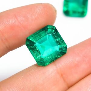 Natural Emerald Gemstone with certificate Lab Emerald ASSCHER CUT  4 MM TO 20 MM