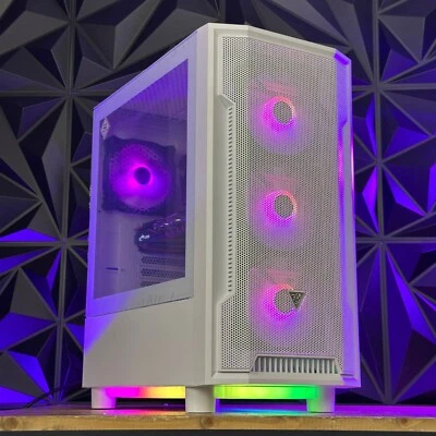 Custom White Gaming Desktop PC Intel Core i5 Quad 8GB SSD Nvidia GTX 960 W11 - Image 1 of 4