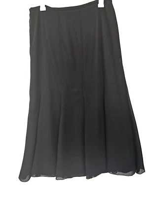 Long Black Dress Skirt Sheer Lined Long Women's Flowy Skirt by MSK Size M/NWT - Image 1 of 4