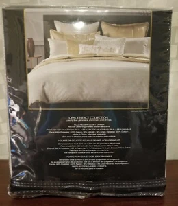 Donna Karan Opal Essence Collection Full Queen Duvet Cover Buff Metallic New - Picture 1 of 7