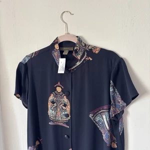 Harari Bluse Top Damen Large 100 % Seide asiatisch japanische Kunst zu tragen Geisha neu - Bild 1 von 8