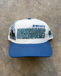 De colección Años 90 Timberwolves Sombra NBA Deportes Especialidades SnapBack Sombrero RARO - Imagen 1 de 12