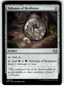 MAGIC THE GATHERING MTG COMMANDER: DUSKMOURN TALISMAN OF RESILIENCE - Picture 1 of 2